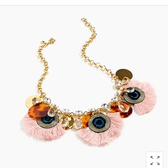 J Crew Fan Statement Necklace, NWT
